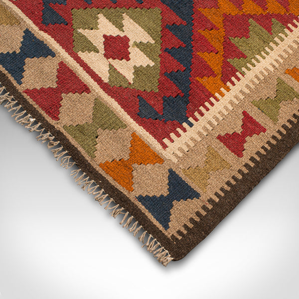 Vintage Maimana Kilim Rug, Middle Eastern, Woven, Entrance Hall Mat, Circa 1970