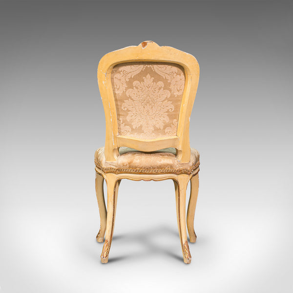 Antique Boudoir Chair, French, Giltwood, Bedroom Dressing Seat, Victorian, 1900