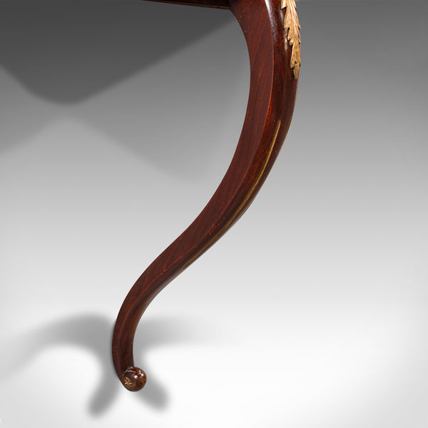 Vintage Console Table, French, Mahogany, Marble, Wall, Art Deco, Shelf, C.1940