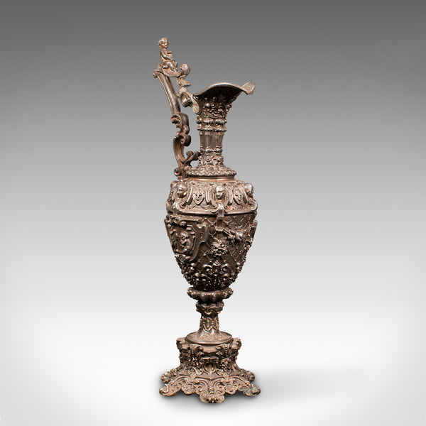 Antique Candelabra, French, Spelter, Candlestick, Ewer, Victorian, Circa 1900