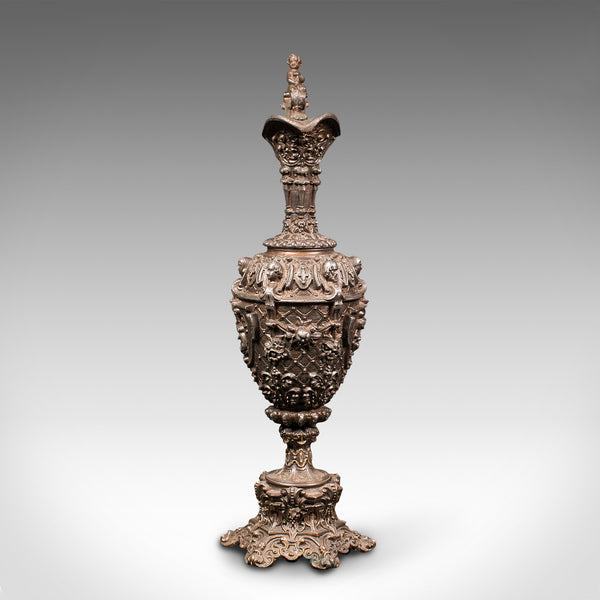 Antique Candelabra, French, Spelter, Candlestick, Ewer, Victorian, Circa 1900