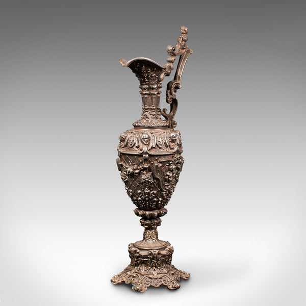Antique Candelabra, French, Spelter, Candlestick, Ewer, Victorian, Circa 1900