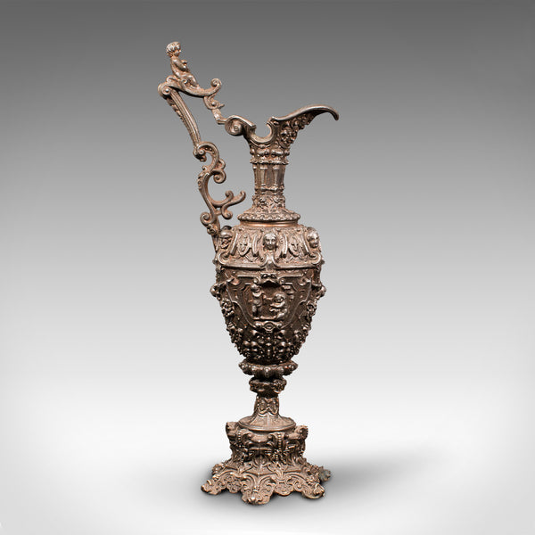 Antique Candelabra, French, Spelter, Candlestick, Ewer, Victorian, Circa 1900