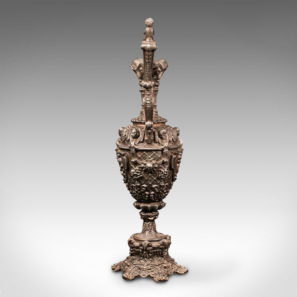 Antique Candelabra, French, Spelter, Candlestick, Ewer, Victorian, Circa 1900