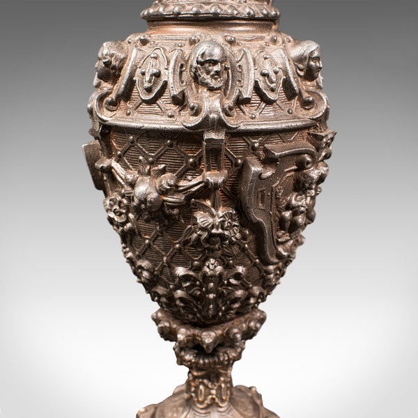 Antique Candelabra, French, Spelter, Candlestick, Ewer, Victorian, Circa 1900