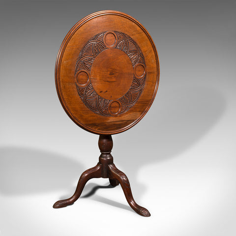 Antique Occasional Table, English, Walnut, Tilt Top, James Shoolbred, Victorian
