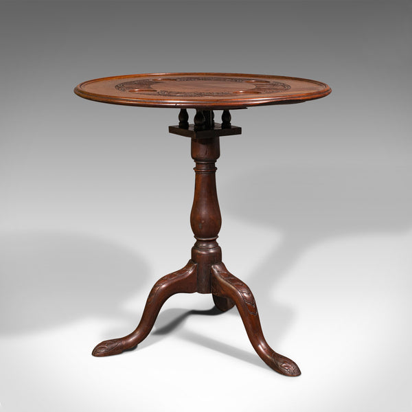 Antique Occasional Table, English, Walnut, Tilt Top, James Shoolbred, Victorian