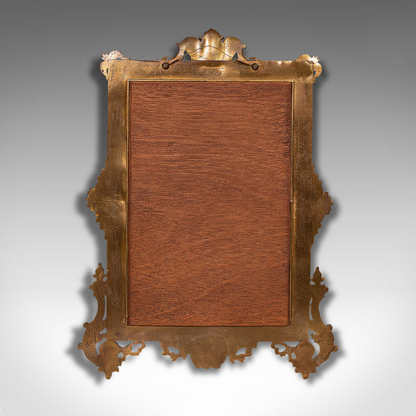 Small Antique Wall Mirror, Italian, Gilt Metal, Decorative, Victorian, C.1900