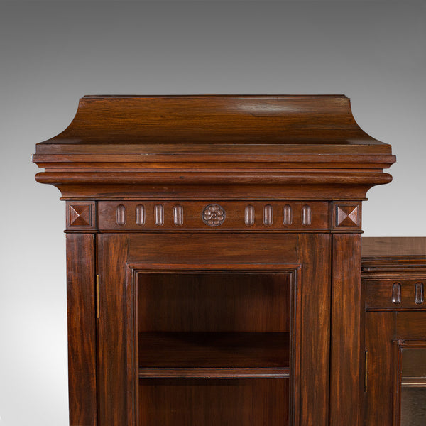 Huge, 15' Long Antique Glazed Bookcase, English, Mahogany, Victorian, Circa 1880