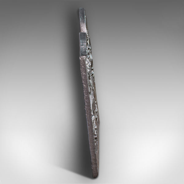 Antique Fire Back, English, Cast Iron, Decorative, Fireplace, Victorian, C.1900