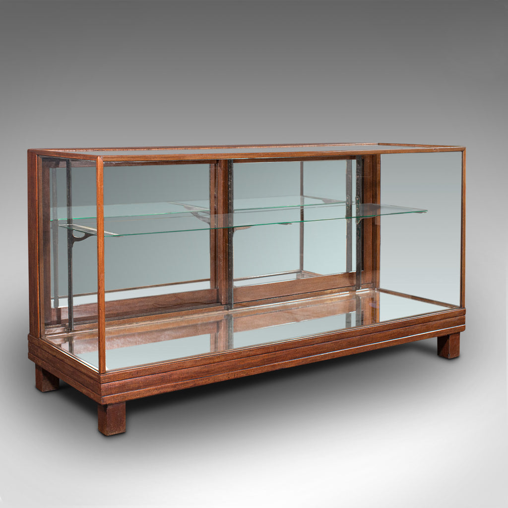 Antique Haberdasher s Display Cabinet English Mahogany Showcase Edwardian