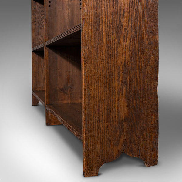 Large Vintage Bookcase, English, Oak, Bookshelf, Cabinet, Mid 20th Century, 1950