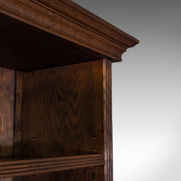 Large Vintage Bookcase, English, Oak, Bookshelf, Cabinet, Mid 20th Century, 1950