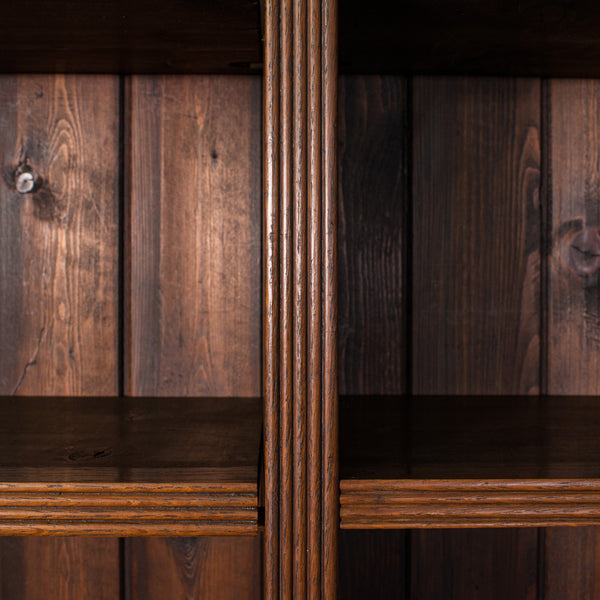 Large Vintage Bookcase, English, Oak, Bookshelf, Cabinet, Mid 20th Century, 1950