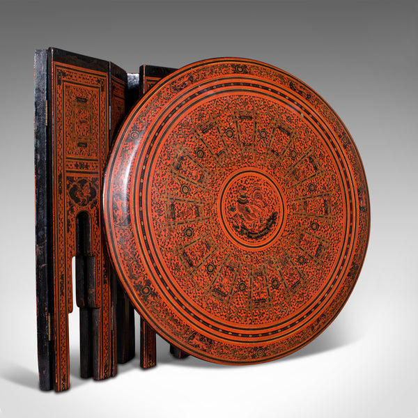 Antique Occasional Table, Oriental, Coffee, Lamp, Stand, Victorian, Circa 1850