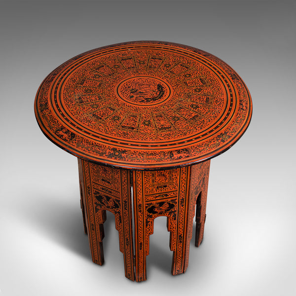 Antique Occasional Table, Oriental, Coffee, Lamp, Stand, Victorian, Circa 1850