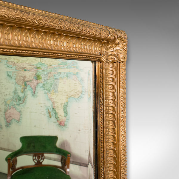 Vintage Wall Mirror, English, Gilt Metal, Classical Revival, Art Deco, C.1930