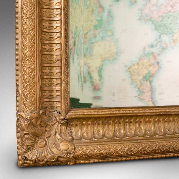 Vintage Wall Mirror, English, Gilt Metal, Classical Revival, Art Deco, C.1930