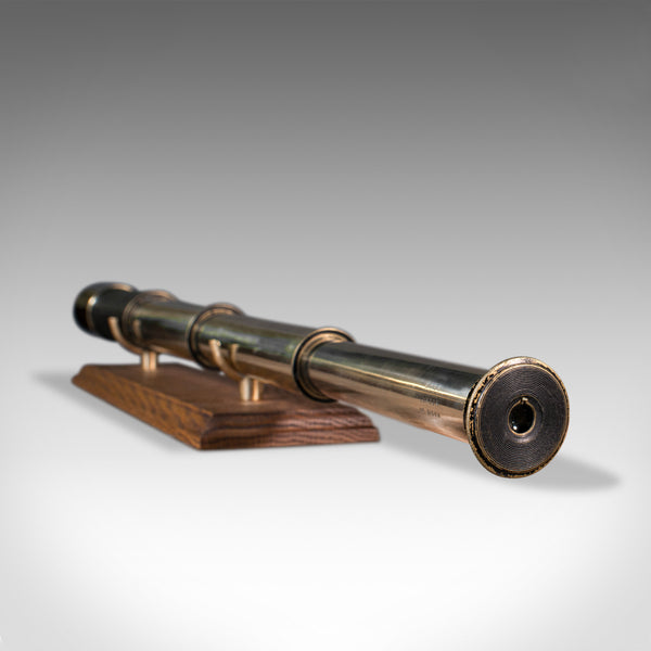 Antique Three Draw Telescope, English, Brass, Terrestrial, Ross, Edwardian, 1910