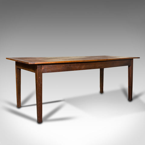Antique Farmhouse Table, English, Pine, Country Kitchen, Dining, Victorian, 1900