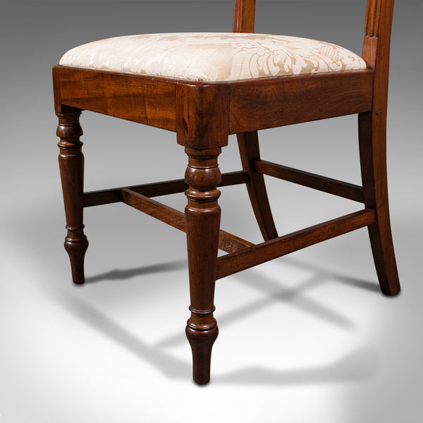 Set of 4, Antique Dining Chairs, English, Mahogany, Pair Of Carvers, Regency