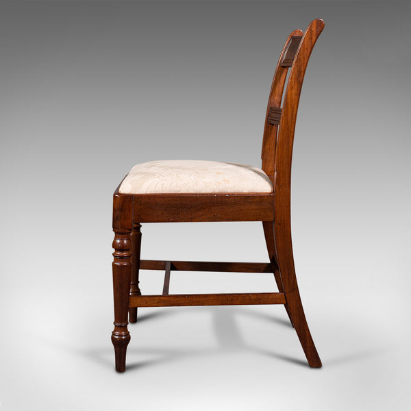 Set of 4, Antique Dining Chairs, English, Mahogany, Pair Of Carvers, Regency