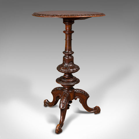 Antique Wine Table, English, Mahogany, Side, Lamp, Occasional, Victorian, C.1860