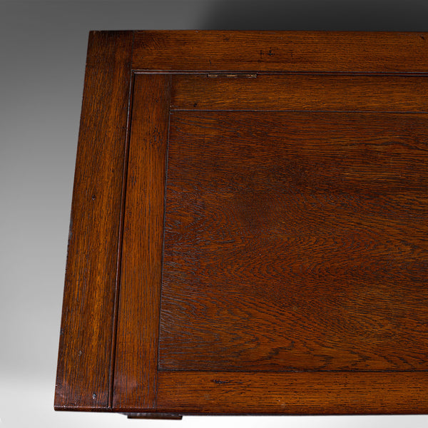 Large Antique Blanket Coffer, English, Oak, Chest, Window Seat, Edwardian, 1910