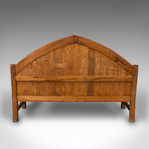 Large Vintage Bench, Scandinavian, Pitch Pine, 3 Seater, Mid 20th Century, 1950