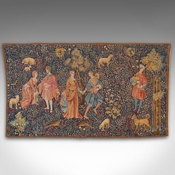 Large Antique Decorative Tapestry, French, Needlepoint, Wall Covering, Edwardian