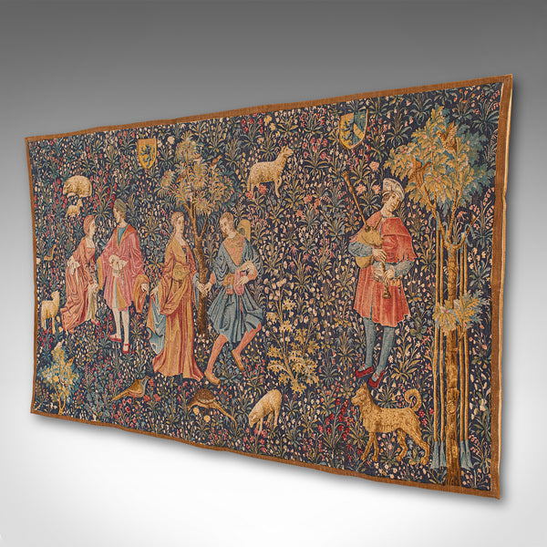 Large Antique Decorative Tapestry, French, Needlepoint, Wall Covering, Edwardian