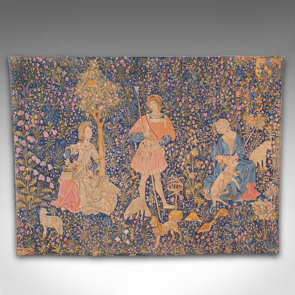 Large Antique Tapestry, French, Needlepoint, Decorative Wall Covering, C.1920