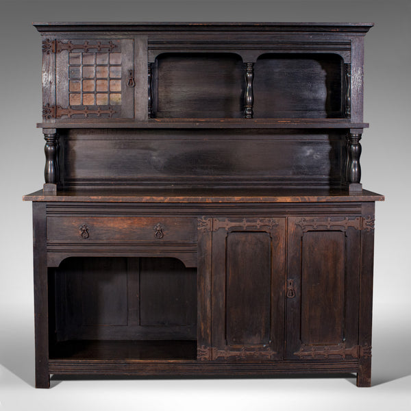 Large Antique Housekeeper's Cabinet, Dresser, Arts & Crafts, After Liberty, 1910