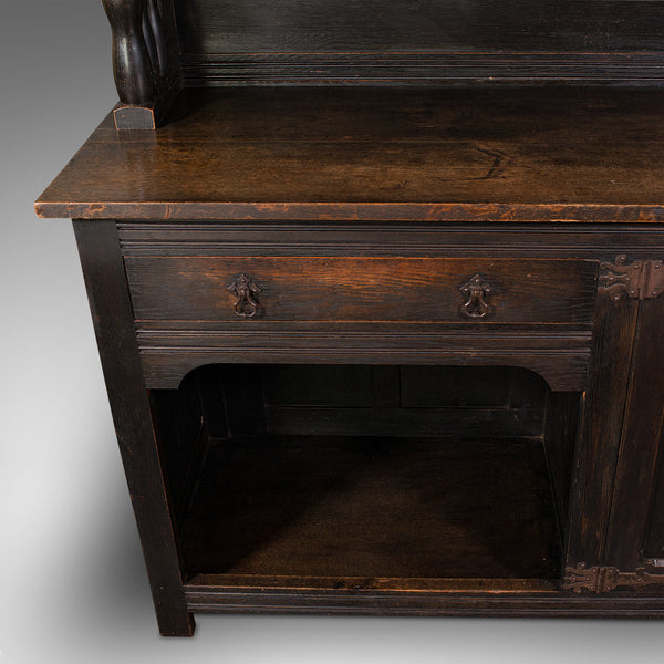 Large Antique Housekeeper's Cabinet, Dresser, Arts & Crafts, After Liberty, 1910