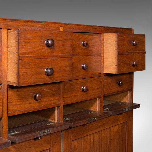 Antique Butler's Cabinet, English, Walnut, Estate, Chest of Drawers, Victorian