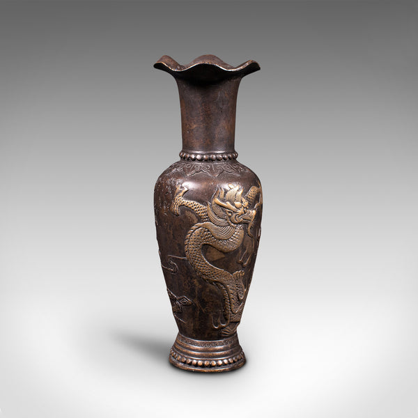 Small Antique Posy Vase, Chinese, Bronze, Decorative Flower Urn, Victorian, 1900