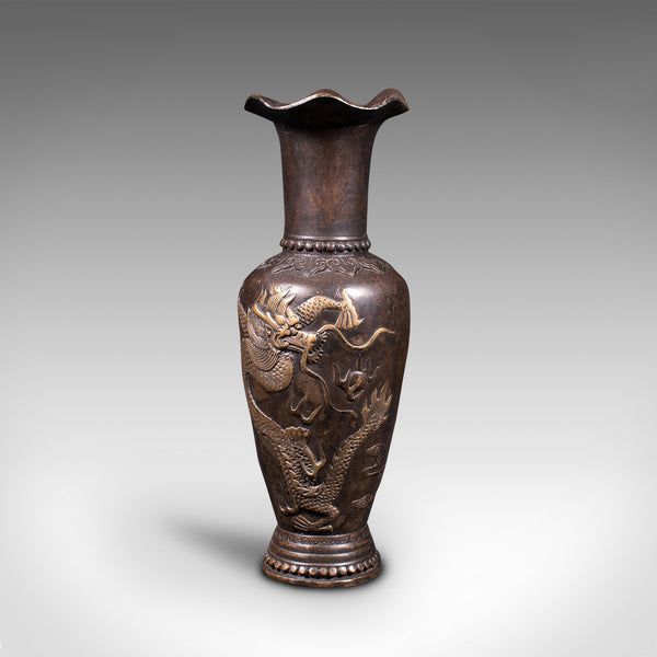 Small Antique Posy Vase, Chinese, Bronze, Decorative Flower Urn, Victorian, 1900