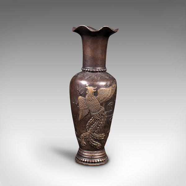 Small Antique Posy Vase, Chinese, Bronze, Decorative Flower Urn, Victorian, 1900