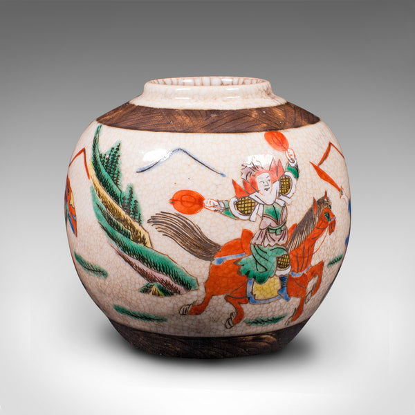 Small Antique Flower Vase, Japanese, Ceramic, Posy Urn, Edo Period, Circa 1850