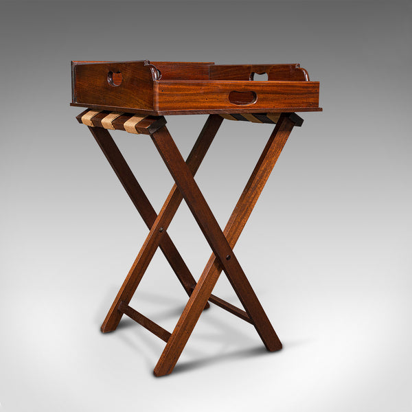Antique Butler's Stand, English, Mahogany, Serving Tray, Rest, Victorian, C.1900