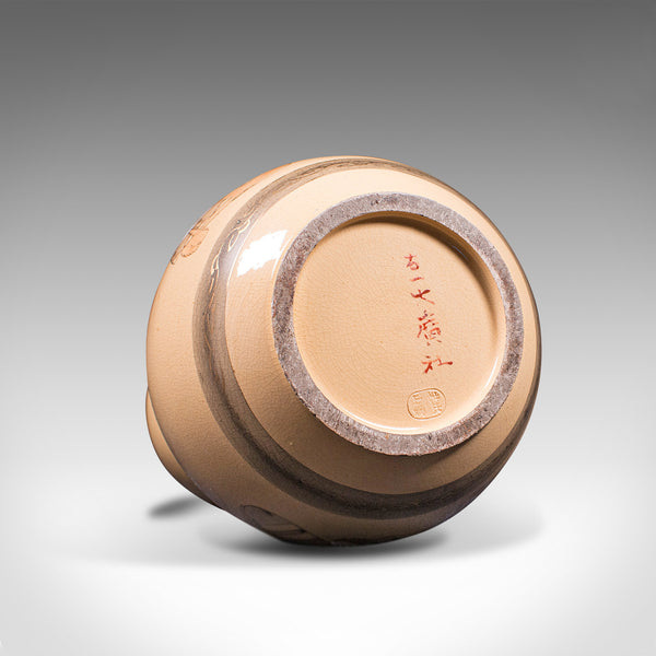 Antique Gerbera Vase, Japanese, Ceramic, Single Stem, Flower, Meiji Period, 1900