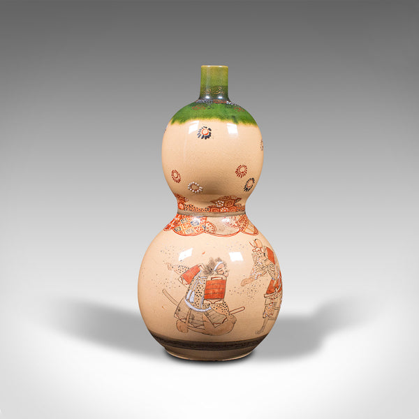 Antique Gerbera Vase, Japanese, Ceramic, Single Stem, Flower, Meiji Period, 1900