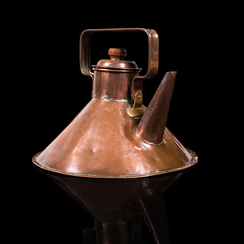 Antique Stove Kettle, English, Copper, Kitchen, Teakettle, Victorian, Circa 1900