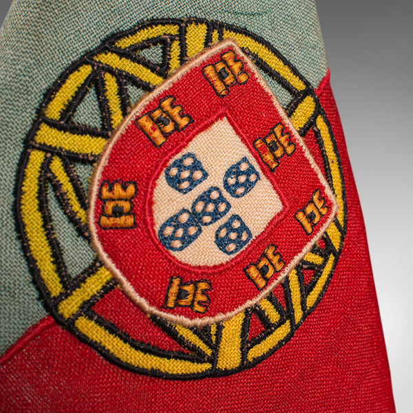 Antique Diplomat's Desk Flag, Continental, Brass, Portuguese, circa 1920