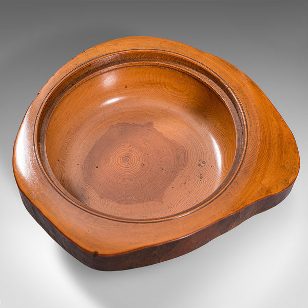 Pair Of Antique Carved Lidded Bowls, Treen, English, Yew, Victorian, Circa 1900