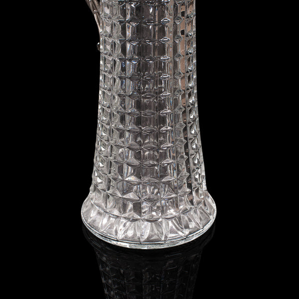 Pair Of Vintage Decorative Ewers, Italian, Glass, Claret, Wine Serving Jug, 1960
