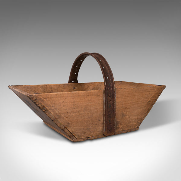 Antique Garden Trug, English, Pine, Horticulture Basket, Victorian, Circa 1900