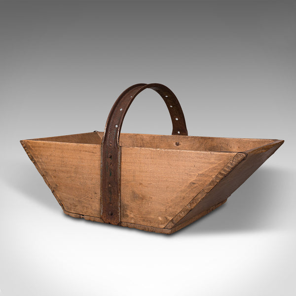 Antique Garden Trug, English, Pine, Horticulture Basket, Victorian, Circa 1900