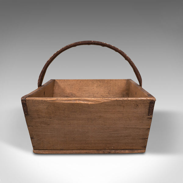 Antique Garden Trug, English, Pine, Horticulture Basket, Victorian, Circa 1900