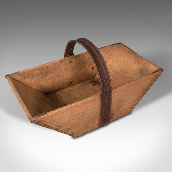 Antique Garden Trug, English, Pine, Horticulture Basket, Victorian, Circa 1900